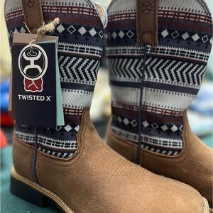 Twisted X Brown and Multicolor Western Boots